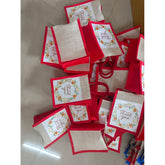 Thank you Printed Jute Bag for Return Gifts Wedding Gifts Lunch Bag Multicolor Gifts, Diwali Gift